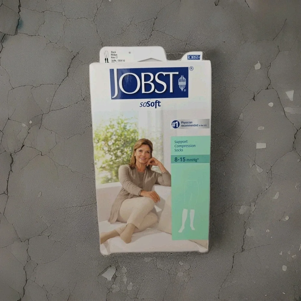 JOBST-120247 SoSoft Black Knee High Medium 8-15 mmHg Closed Toe Compression Sock